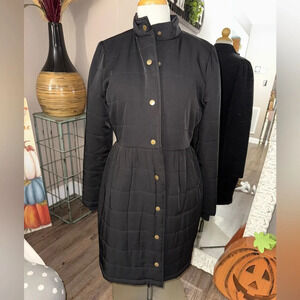 Tulle • Anthropologie • Black Quilted Coat